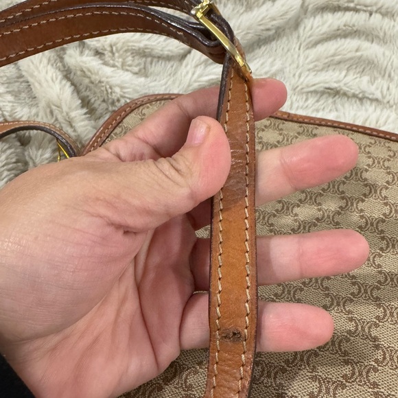 Vintage Celine Macadam Canvas & Leather Crossbody Bag - Picture 12 of 13